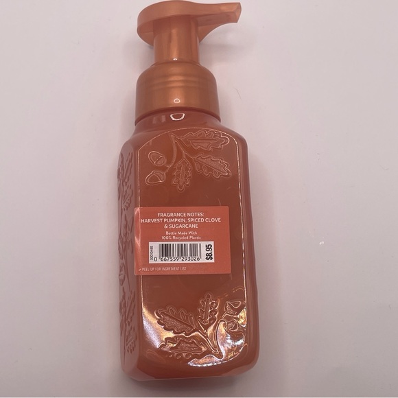 Bath & Body Works Sweet Cinnamon Pumpkin Hand Soap - Warm Orange Leaf Design - Picture 3 of 3
